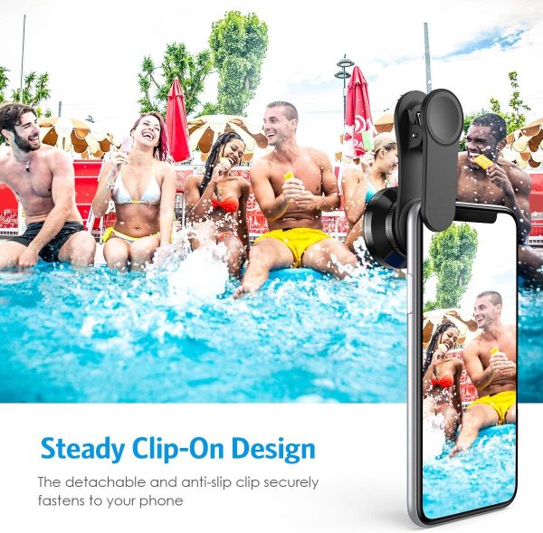 Criacr Phone Camera Lens, 0.4X Wide Angle Lens, 180 Fisheye and 10X Macro Screwed Together, Clip on Cell Phone Compatible with iPhone, Smartphones - Image 6