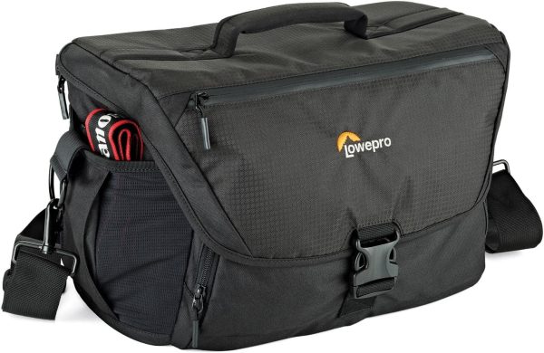 Lowepro LP37142, Nova 200 AW II Messenger Case, Camera Bag, Customizable, Portable, Fits 1-2 Pro DSLR with attached 24-105mm, Compact Drone, 3-5 Additional Lenses, Flash, Black - Image 2