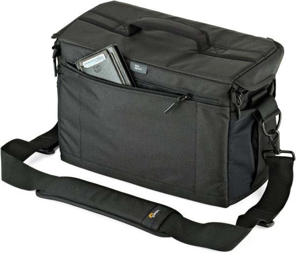Lowepro LP37142, Nova 200 AW II Messenger Case, Camera Bag, Customizable, Portable, Fits 1-2 Pro DSLR with attached 24-105mm, Compact Drone, 3-5 Additional Lenses, Flash, Black - Image 3